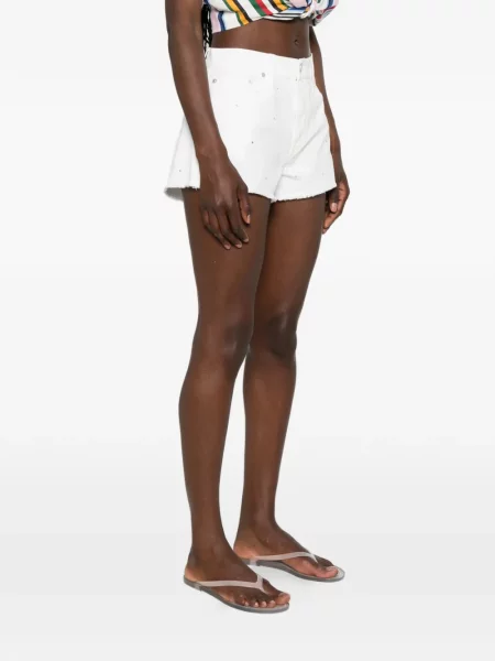 Pantaloni scurți Mc2 Saint Barth alb