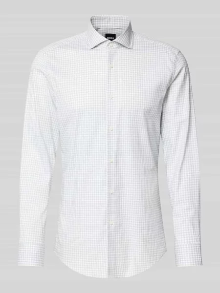 Koszula biznesowa o kroju slim fit z mieszanka bawełny model H-HANK-SP' Boss zielona