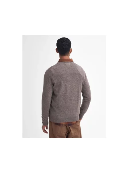 Sweter Barbour wełniany brązowy