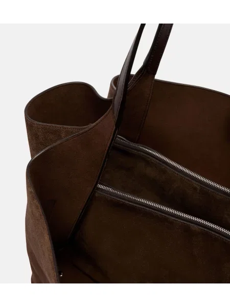 Geantă shopper Tod's din piele de căprioară maro