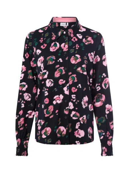 Nümph bluzka koszulowa Nuleana Kobiety niebieski|wyrazisty róż|zielony wzorzysty 34 niebieska