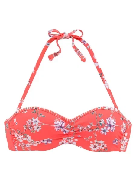 SUNSEEKER Bikini zgornji del Ditsy oranžno rdeča