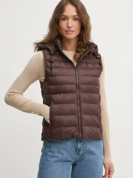 Polo Ralph Lauren vestă femei de iarnă maro