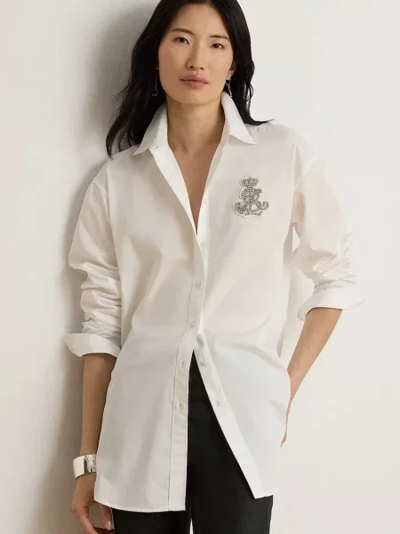 Lauren Ralph Lauren košulja za žene od pamuka bijela