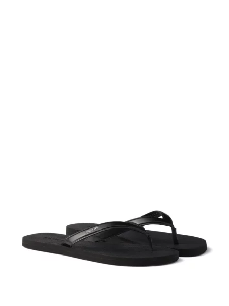 Sandale Prada din piele cu autograf negru