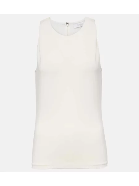 Top Max Mara din jerseu alb
