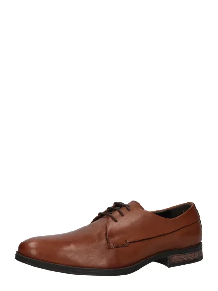 JACK & JONES Pantofi cu șireturi coniac maro
