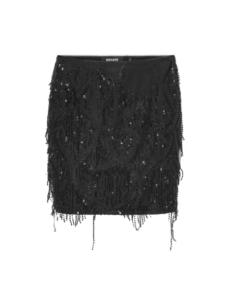 Mała mały spódnica mini Rotate Birger Christensen z cekinami czarna