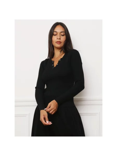 Top La Modeuse negru