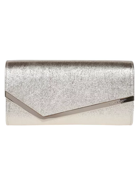 Kopertówka Jimmy Choo skórzana szara