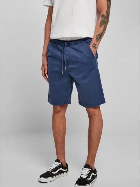 Pantaloni Urban Classics din țesătură twill albastru