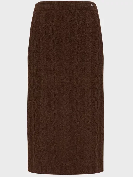 Вовняна спідниця Karl Lagerfeld коричнева