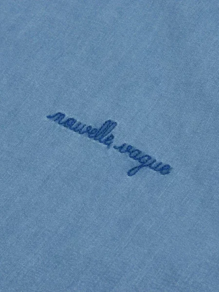 Cămașă Maison Labiche cu broderie albastru