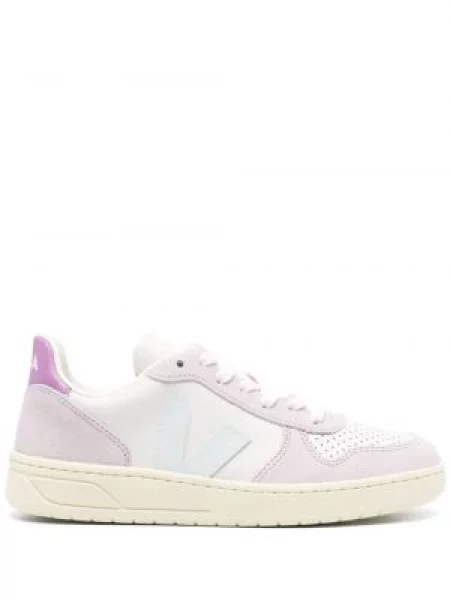 Sneakerși Veja V-10 din piele alb