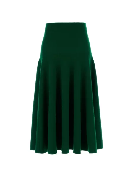 Fustă midi Tom Ford din cașmir evazată verde