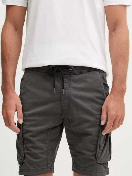 Alpha Industries pantaloni scurți cargo pentru bărbați din Cotton Twill Jogger Short gri