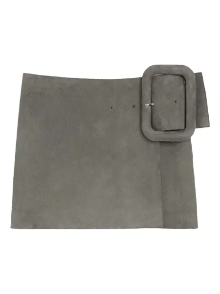 Mini fusta mini Ami Paris cu cataramă mini gri