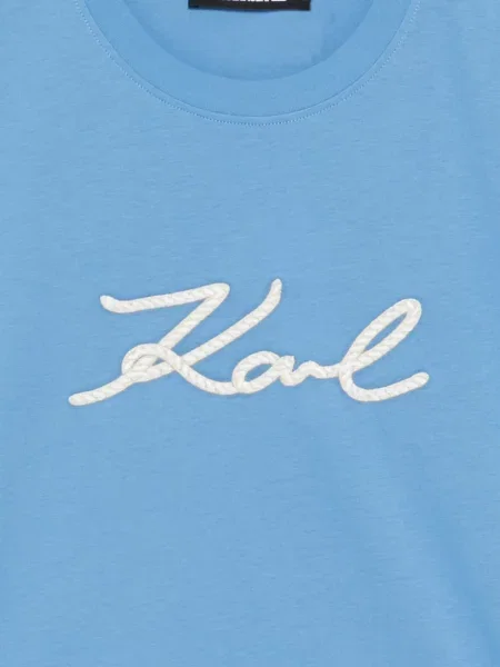 Tricou Karl Lagerfeld cu autograf albastru