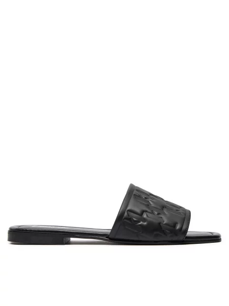 Natikači KARL LAGERFELD Black Lthr črna