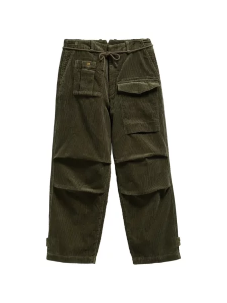 Pantaloni Barbour de catifea cord cu cordon verde