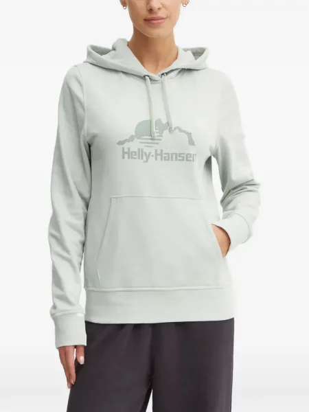 Top Helly Hansen cu glugă cu imagine cu cordon verde