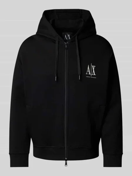 Bluza z kapturem Armani Exchange z kapturem czarna