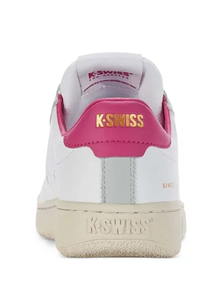 Sneakerși K-swiss cu șireturi din piele alb