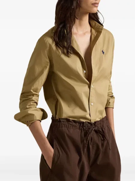 Vunena majica Polo Ralph Lauren s okruglim izrezom iznad koljena narančasta