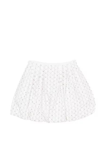 Mini fusta mini Maje în linie A mini alb