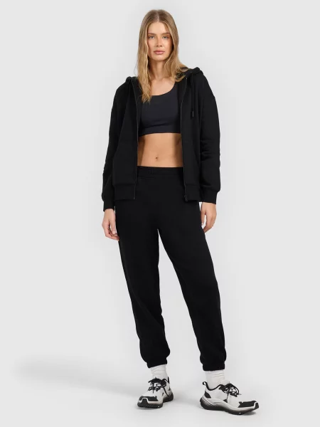 Bluza dresowa rozpinana z kapturem 4F czarna