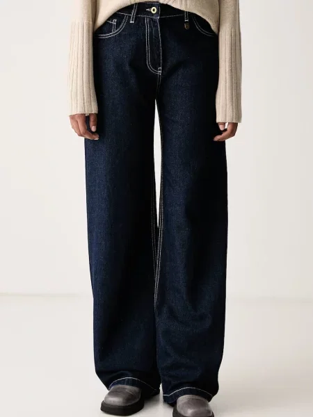 Aeronautica Militare blugi wide leg pentru femei