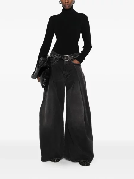 Blugi cu picior larg R13 negru