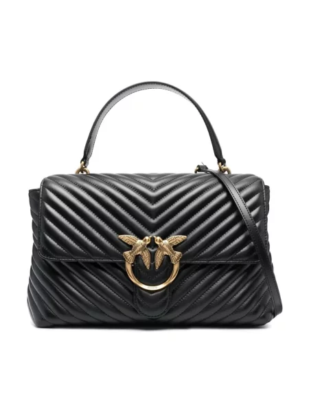 Torebka Pinko skórzana czarna