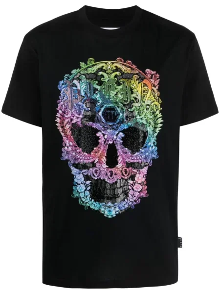 Tricou Philipp Plein cu imagine negru