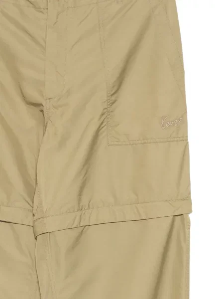 Pantaloni Kenzo cu broderie verde