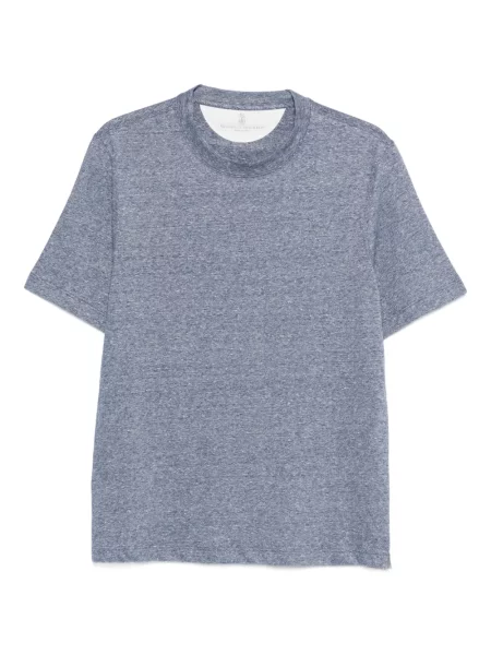 Tricou Brunello Cucinelli scurt albastru