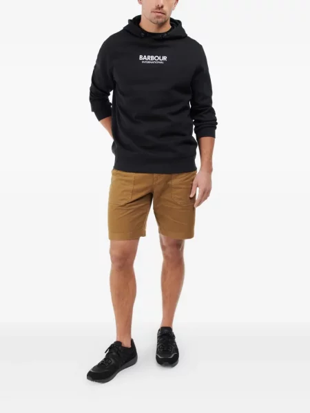 Hanorac cu glugă Barbour cu broderie negru