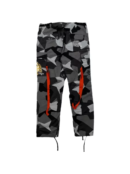 Pantaloni cargo A Bathing Ape® cu dungi de tigru gri
