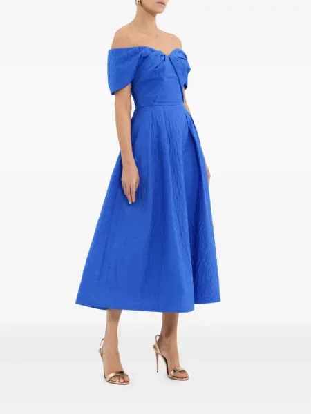 Rochie midi Rebecca Vallance până la genunchi de costum albastru