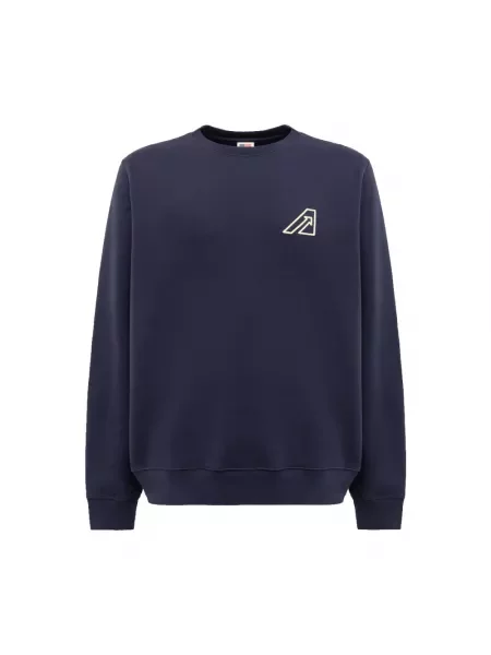 Bluza nierozpinana Autry z okrągłym dekoltem niebieska