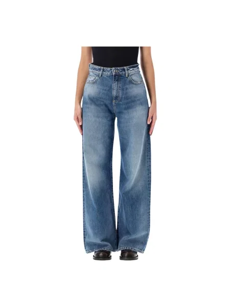 Szerokie jeansy Icon Denim niebieskie