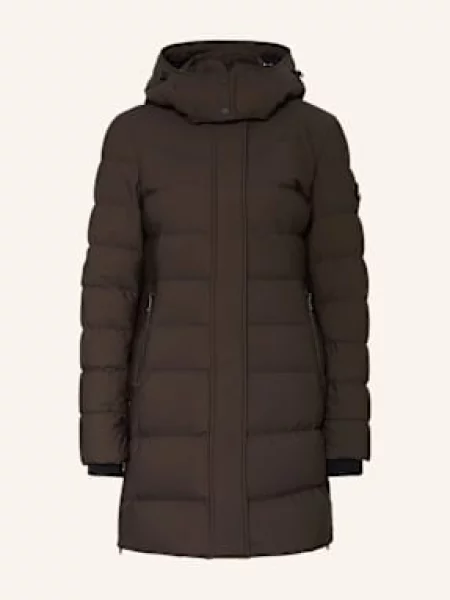 Moose Knuckles Péřová Parka Watershed tmavě hnědá