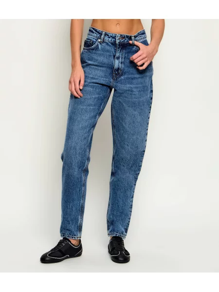 HUGO Blugi Garlene | Mom Fit albastru