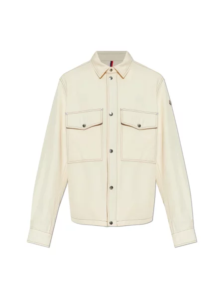 Kurtka jeansowa Moncler beżowa