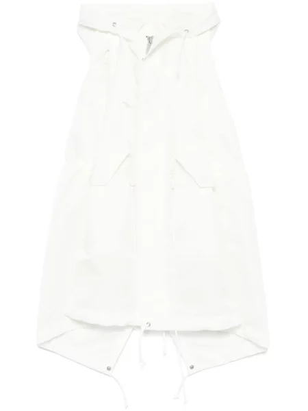 Rochie Sacai cu glugă de costum alb