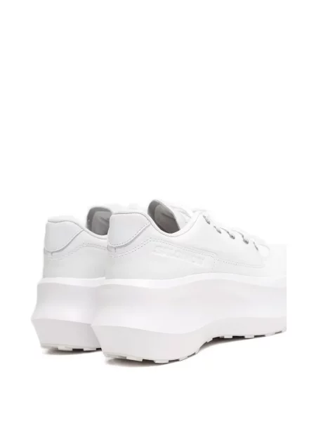 Sneakerși Comme Des Garçons din piele cu platformă alb