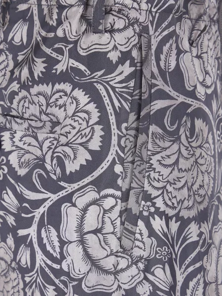 Pantaloni Uma Wang cu model floral cu imagine negru
