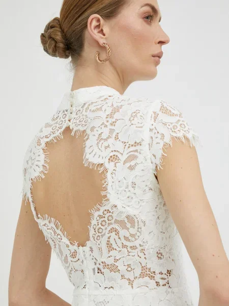 Ivy Oak rochie mini mulata alb