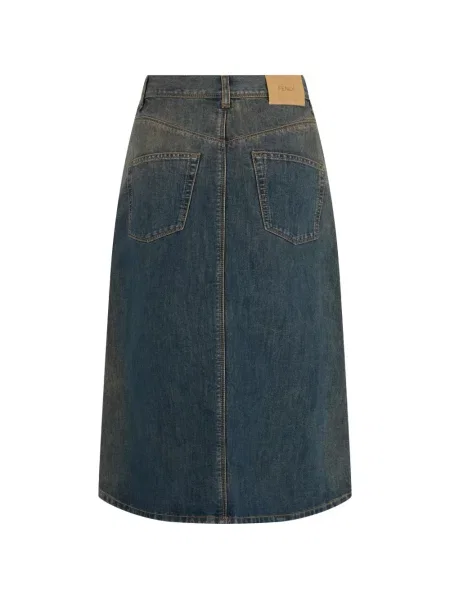 Fustă din denim Fendi albastru
