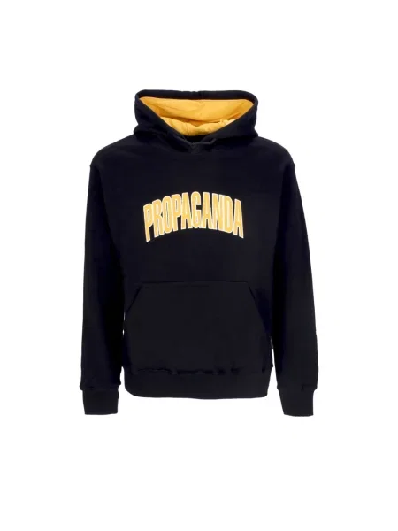 Bluza z kapturem Propaganda z kapturem z długim rękawem czarna